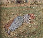 Camille Pissarro farm girls Spain oil painting artist